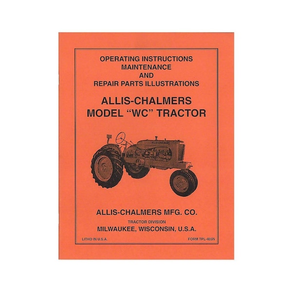 Aftermarket Operators Manual Reprint (AC WC: 1939) MAR40-0005 - main